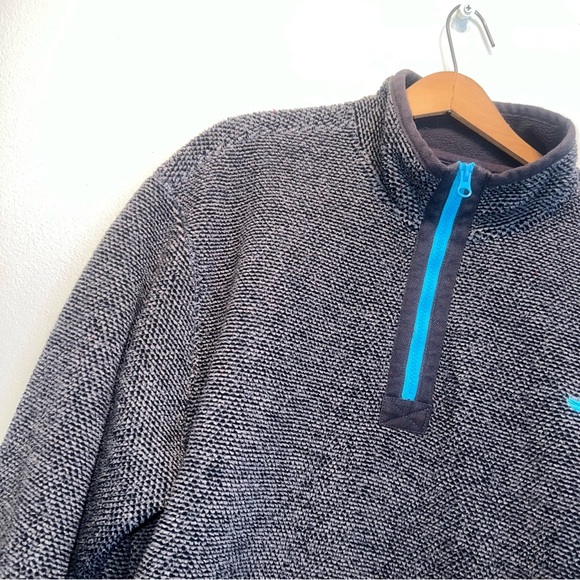 Southern Marsh Sweatshirt Mens Medium Gray Polyester Mock Neck 1/4 Zip Pullover - Picture 3 of 9